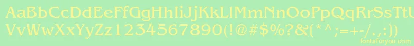 ExpressDecoSsi Font – Yellow Fonts on Green Background