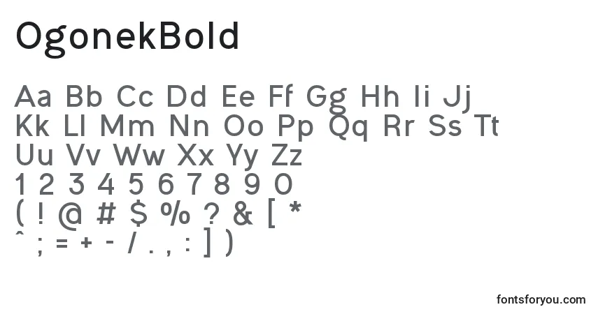 OgonekBoldフォント–アルファベット、数字、特殊文字
