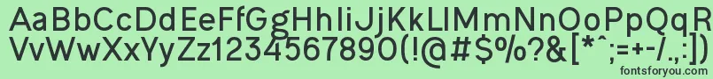 OgonekBold-fontti – mustat fontit vihreällä taustalla