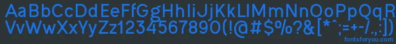 フォントOgonekBold – 黒い背景に青い文字