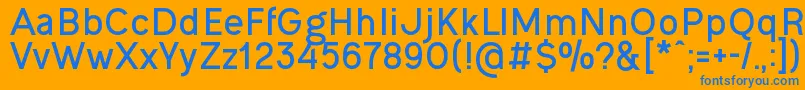 OgonekBold Font – Blue Fonts on Orange Background