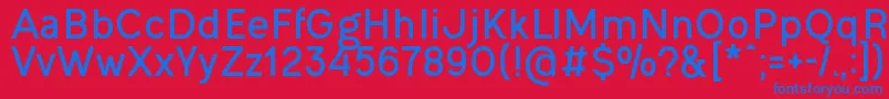 OgonekBold Font – Blue Fonts on Red Background