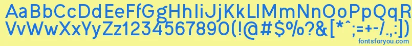 OgonekBold Font – Blue Fonts on Yellow Background