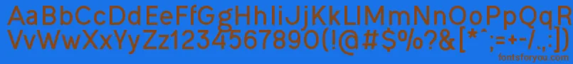 OgonekBold-fontti – ruskeat fontit sinisellä taustalla