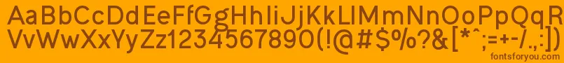 OgonekBold Font – Brown Fonts on Orange Background