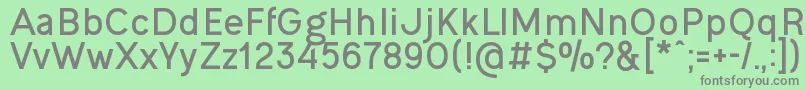 フォントOgonekBold – 緑の背景に灰色の文字