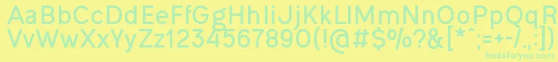 Fonte OgonekBold – fontes verdes em um fundo amarelo