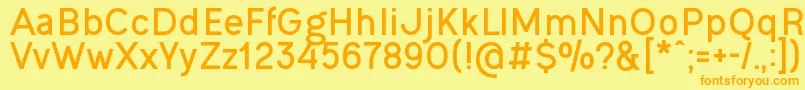 OgonekBold Font – Orange Fonts on Yellow Background
