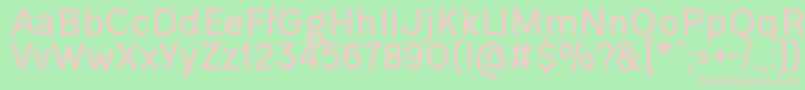 フォントOgonekBold – 緑の背景にピンクのフォント