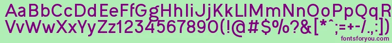 Шрифт OgonekBold – фиолетовые шрифты на зелёном фоне