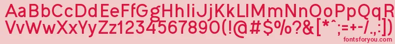 フォントOgonekBold – ピンクの背景に赤い文字