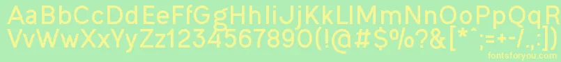 OgonekBold-fontti – keltaiset fontit vihreällä taustalla
