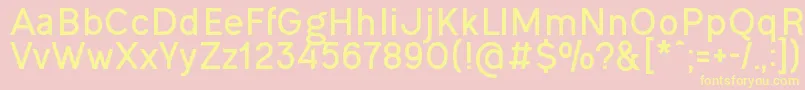Police OgonekBold – polices jaunes sur fond rose