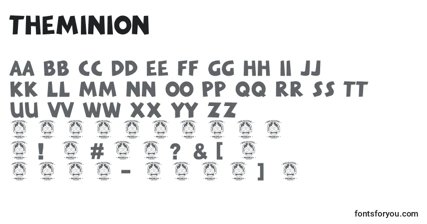 Schriftart Theminion – Alphabet, Zahlen, spezielle Symbole