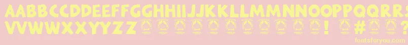 Theminion Font – Yellow Fonts on Pink Background