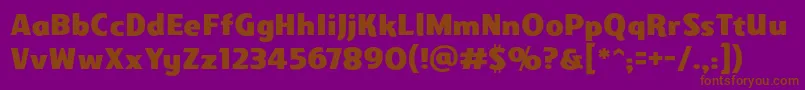 Gravesidebb Font – Brown Fonts on Purple Background