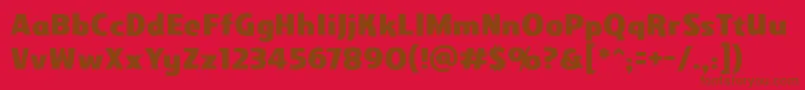 Gravesidebb-fontti – ruskeat fontit punaisella taustalla