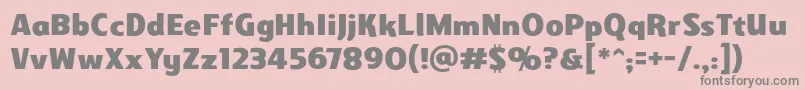 Gravesidebb Font – Gray Fonts on Pink Background