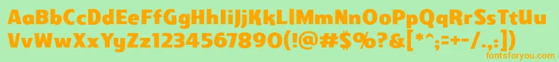 Gravesidebb Font – Orange Fonts on Green Background