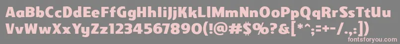 Gravesidebb Font – Pink Fonts on Gray Background
