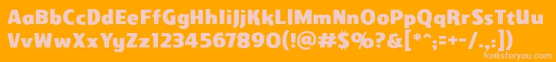 Gravesidebb Font – Pink Fonts on Orange Background