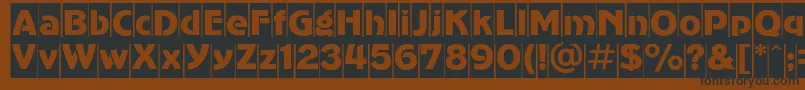 Agc-Schriftart – Schwarze Schriften auf braunem Hintergrund