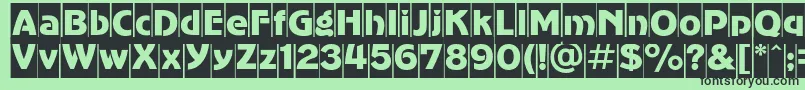 Agc Font – Black Fonts on Green Background