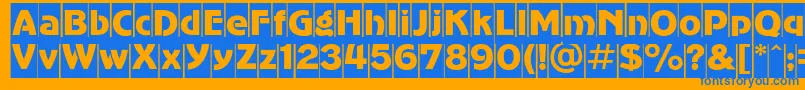 Agc Font – Blue Fonts on Orange Background