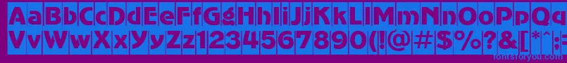 Agc-Schriftart – Blaue Schriften auf violettem Hintergrund