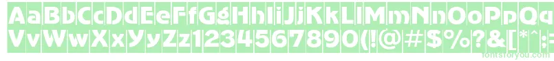 Agc-Schriftart – Grüne Schriften auf weißem Hintergrund