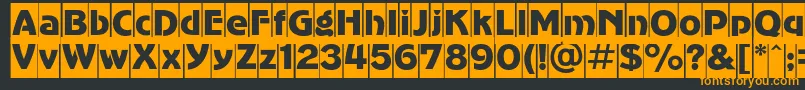 Agc Font – Orange Fonts on Black Background