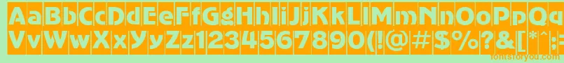 Agc Font – Orange Fonts on Green Background
