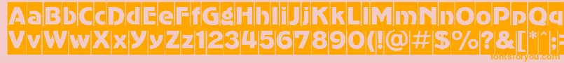 Agc-Schriftart – Orangefarbene Schriften auf rosa Hintergrund