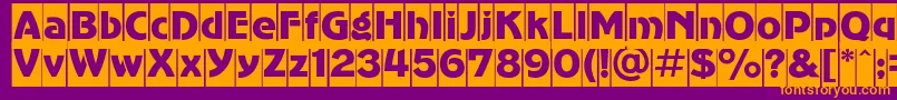 Agc Font – Orange Fonts on Purple Background