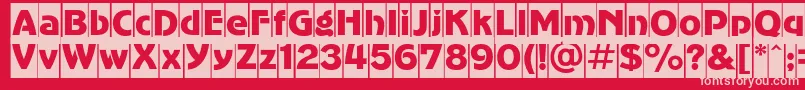 フォントAgc – 赤い背景にピンクのフォント