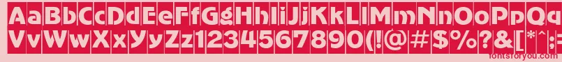 Agc Font – Red Fonts on Pink Background