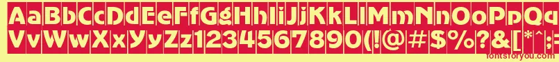 フォントAgc – 赤い文字の黄色い背景