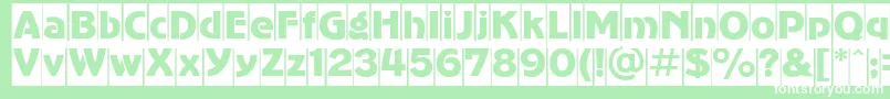 Шрифт Agc – белые шрифты на зелёном фоне