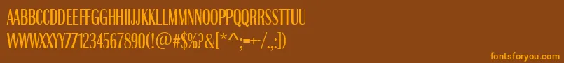 BristolCompressedMediumRegular Font – Orange Fonts on Brown Background