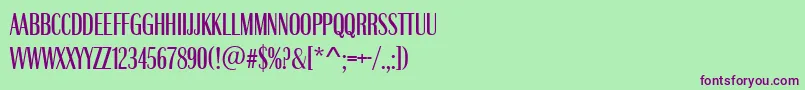 BristolCompressedMediumRegular Font – Purple Fonts on Green Background