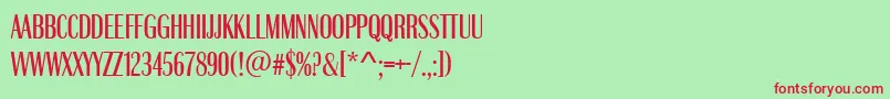 BristolCompressedMediumRegular Font – Red Fonts on Green Background