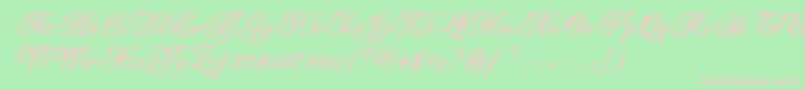 MajesticX Font – Pink Fonts on Green Background