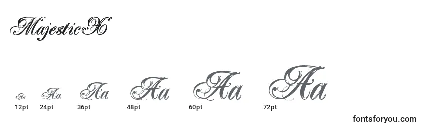 MajesticX Font Sizes