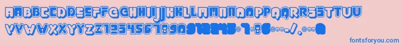 Jabbj ffy Font – Blue Fonts on Pink Background