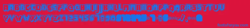 Jabbj ffy Font – Blue Fonts on Red Background