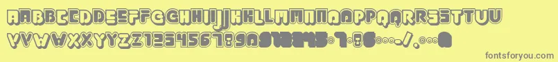 Jabbj ffy Font – Gray Fonts on Yellow Background