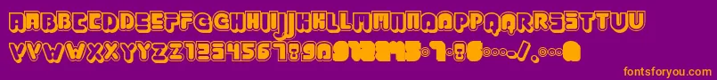 Jabbj ffy Font – Orange Fonts on Purple Background