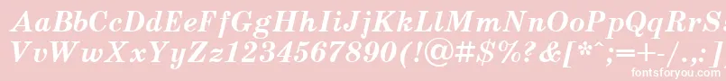 Schoolbookv.KzBoldItalic Font – White Fonts on Pink Background