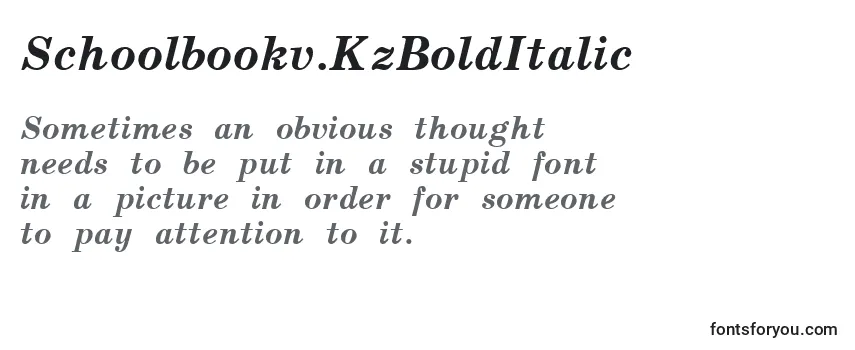 Schoolbookv.KzBoldItalic Font