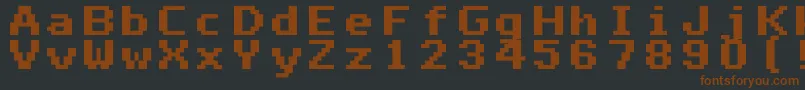 Czcionka Mono0766 – brązowe czcionki na czarnym tle